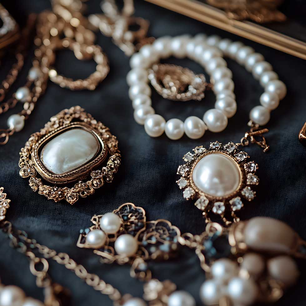 Colliers, bagues et objets de valeur
